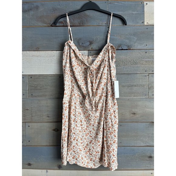 Reformation Helm Sleeveless Mini Floral Print Dress in Fairy Orange Sz 12 - Picture 5 of 12